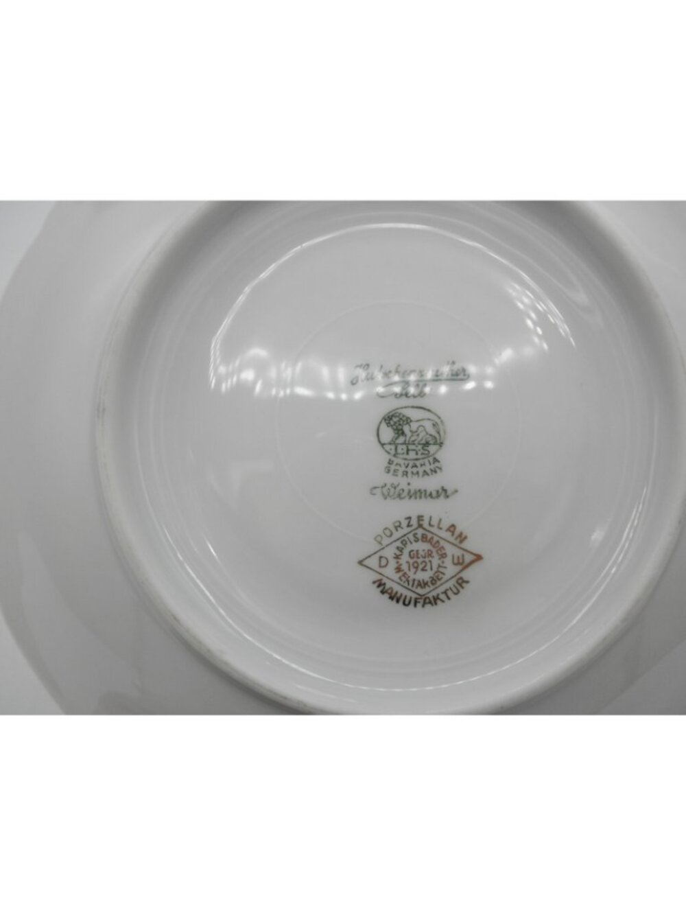 ATQ Hutschenreuther Selb Green Gold Courting Couple Saucer Replacements Set of 5 - Picture 8 of 8